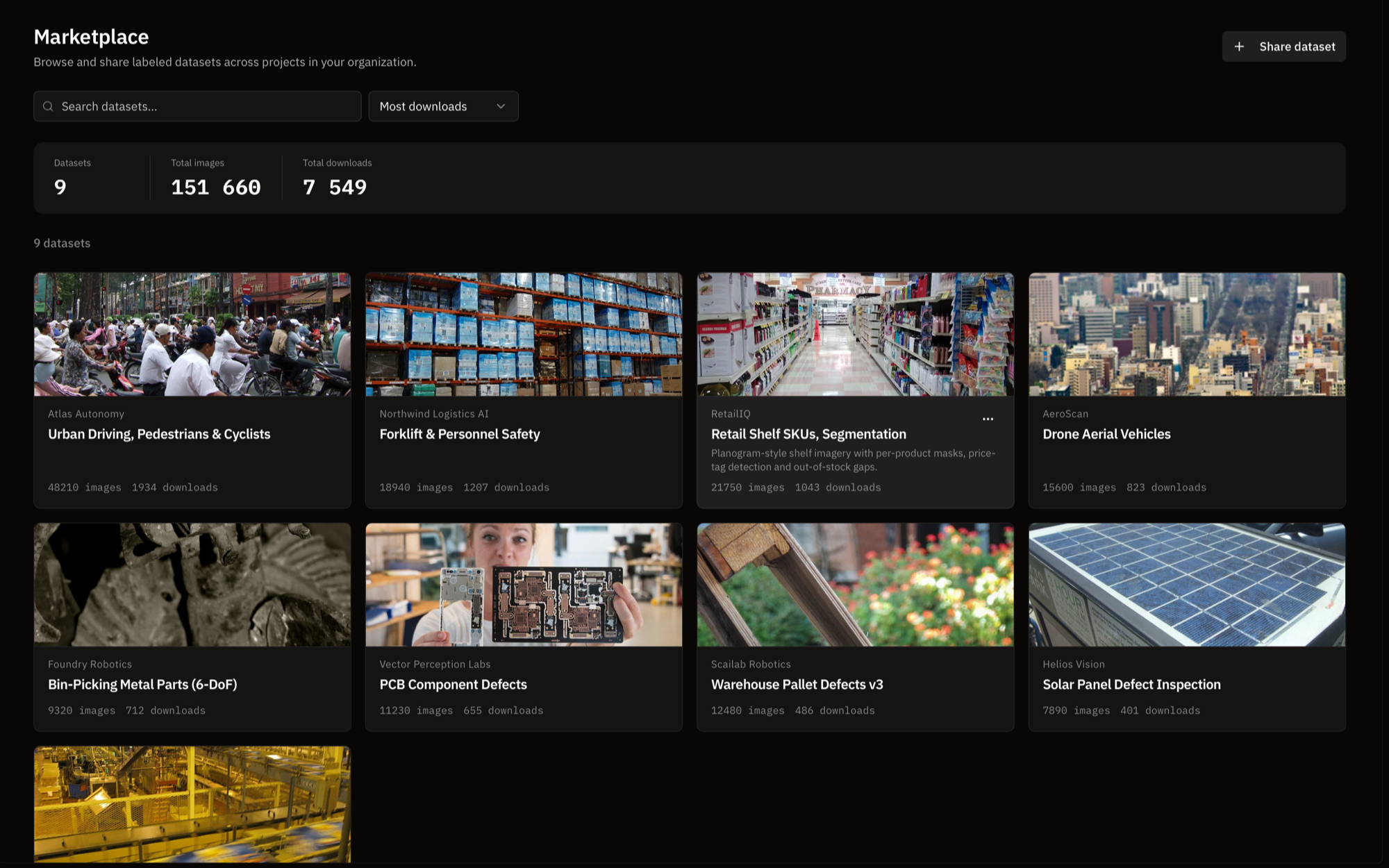 Marketplace in the Scailab app